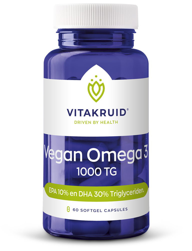 Vitakruid Vegan Omega 3 1000 Tryglyceriden 300 Dha 100 Epa (60 softgels)