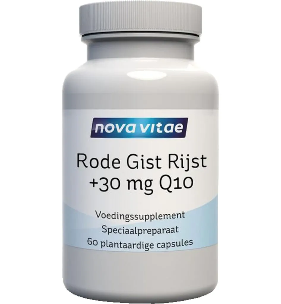 Nova Vitae Rode gist rijst + 30mg Q10 (60 vega capsules)
