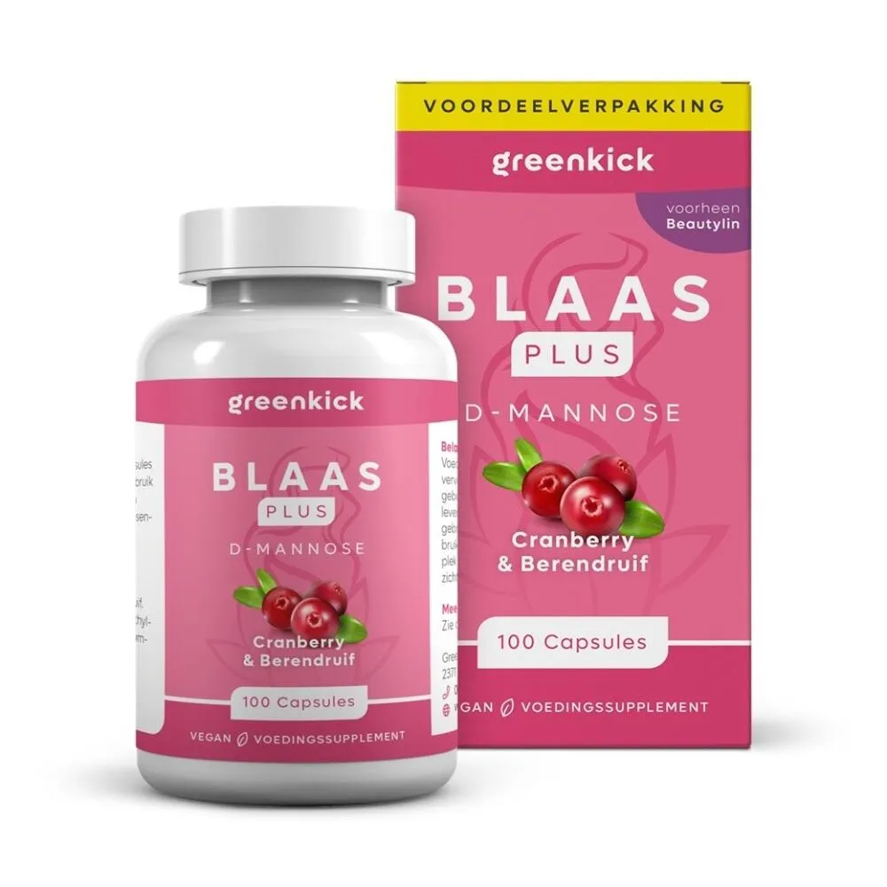 Greenkick D-Mannose cranberry & beredruif (100 capsules)