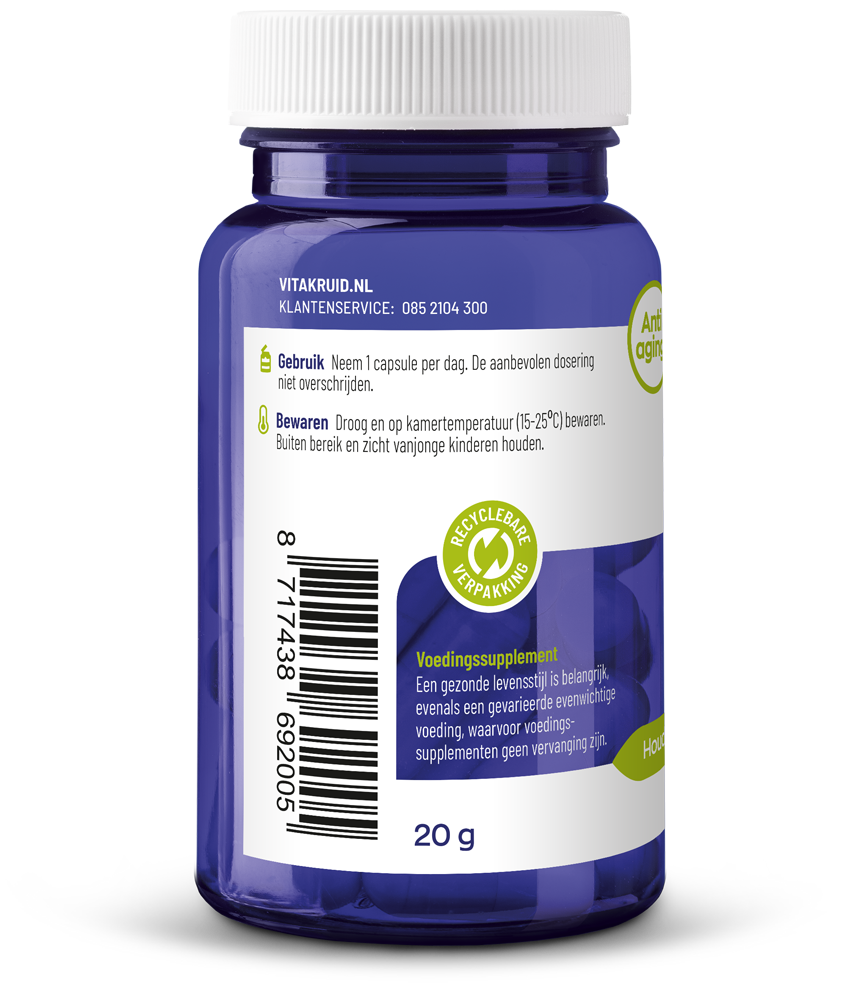 Vitakruid Hyaluronzuur 150 Hyamax® Met Vitamine C Anti-Aging (60 vega capsules)