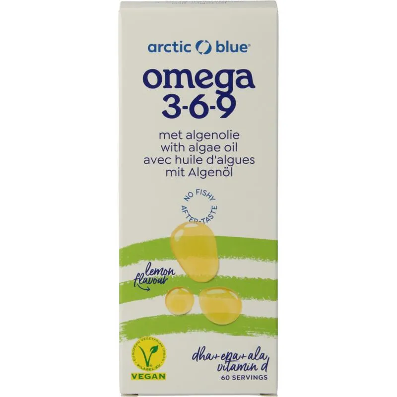 Arctic Blue Hennepzaad- En Algenolie Dha, Epa, Ala, Vitamine D (150 ml)