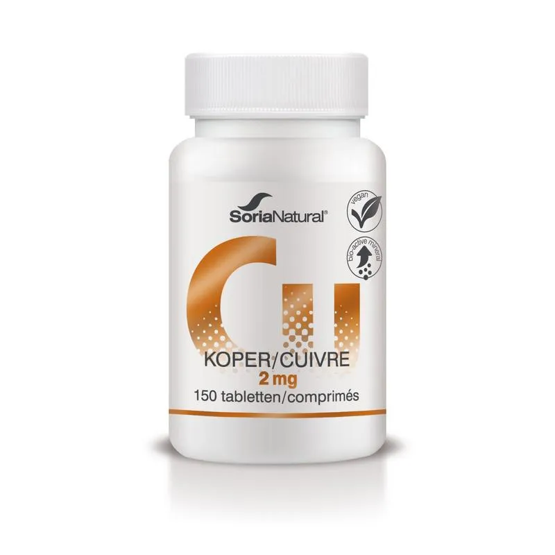 Soria Natural Koper 2mg bio-actief (150 tabletten)