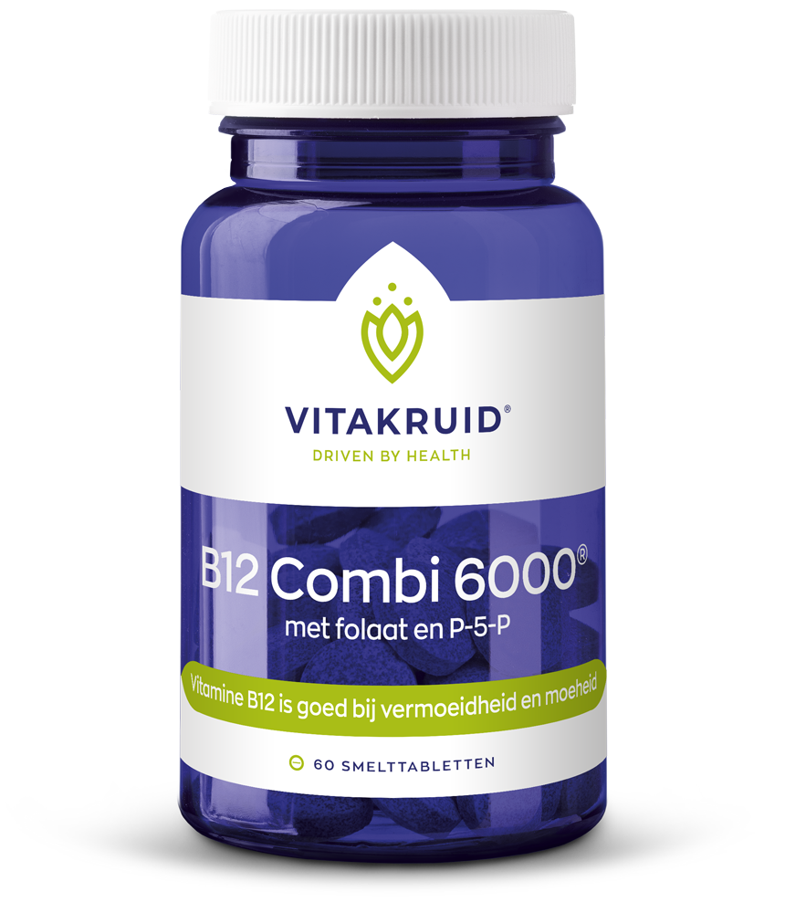 Vitakruid B12 Combi 6.000® Met Actief Folaat Vitamine (60 Smelttabletten)