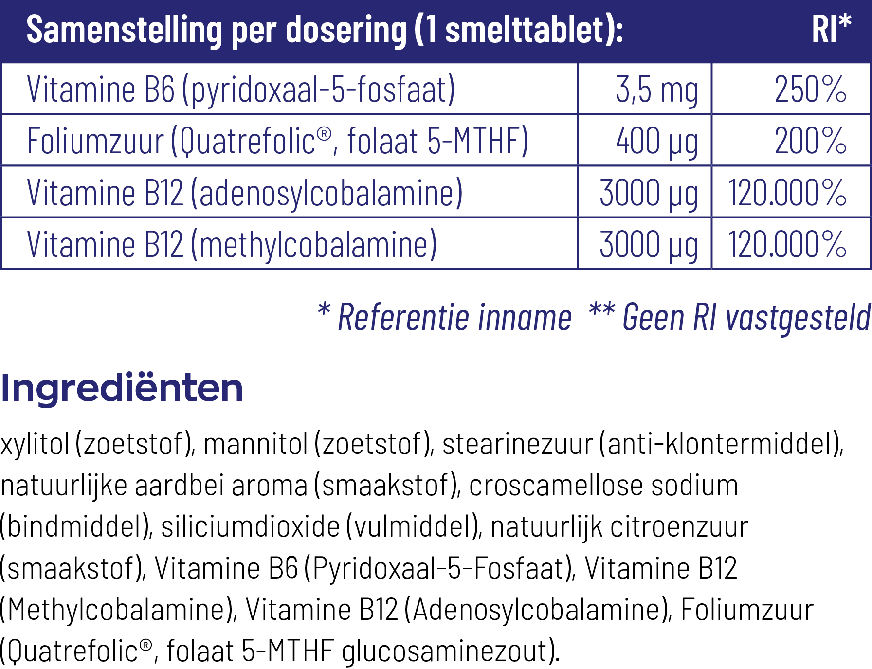 Vitakruid B12 Combi 6.000® Met Actief Folaat Vitamine (60 Smelttabletten) - image 4