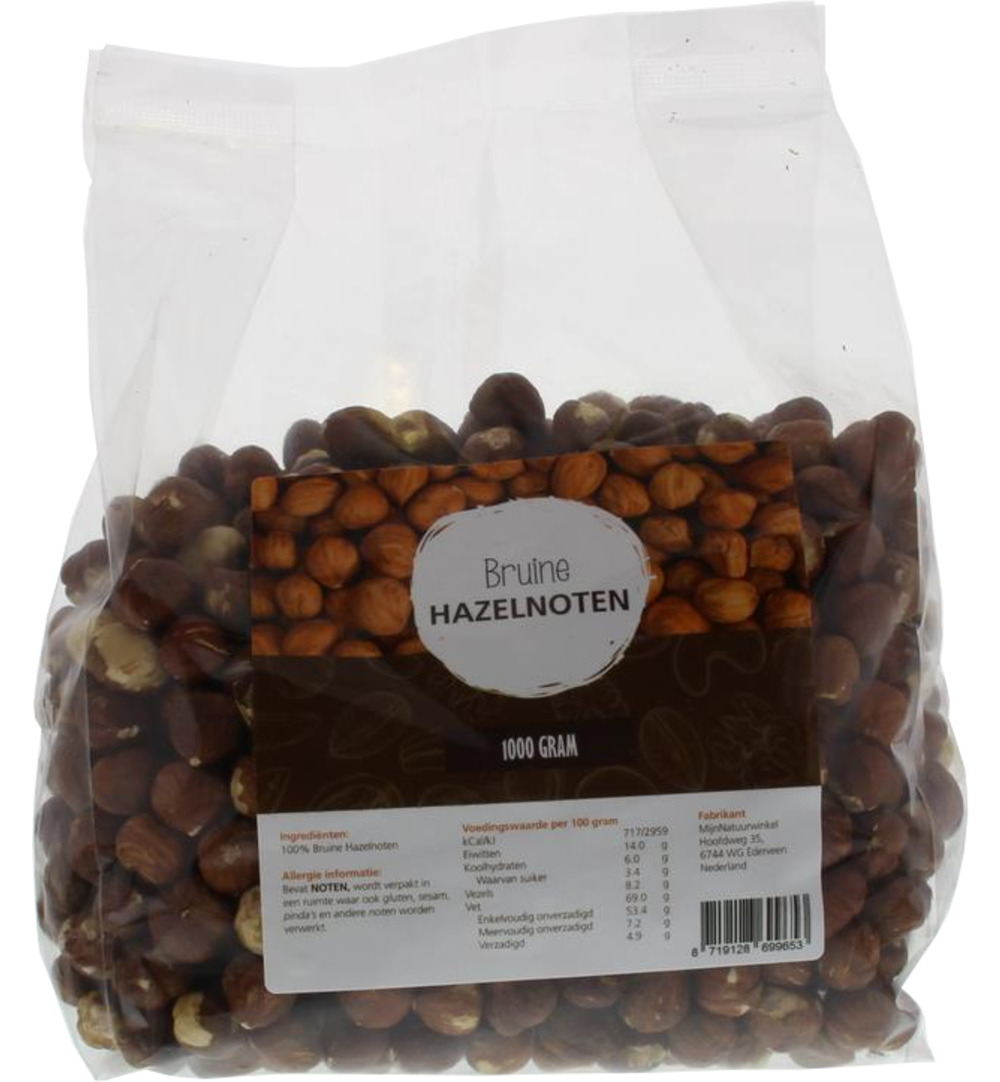 Mijnnatuurwinkel Bruine Hazelnoten (1000 gr)