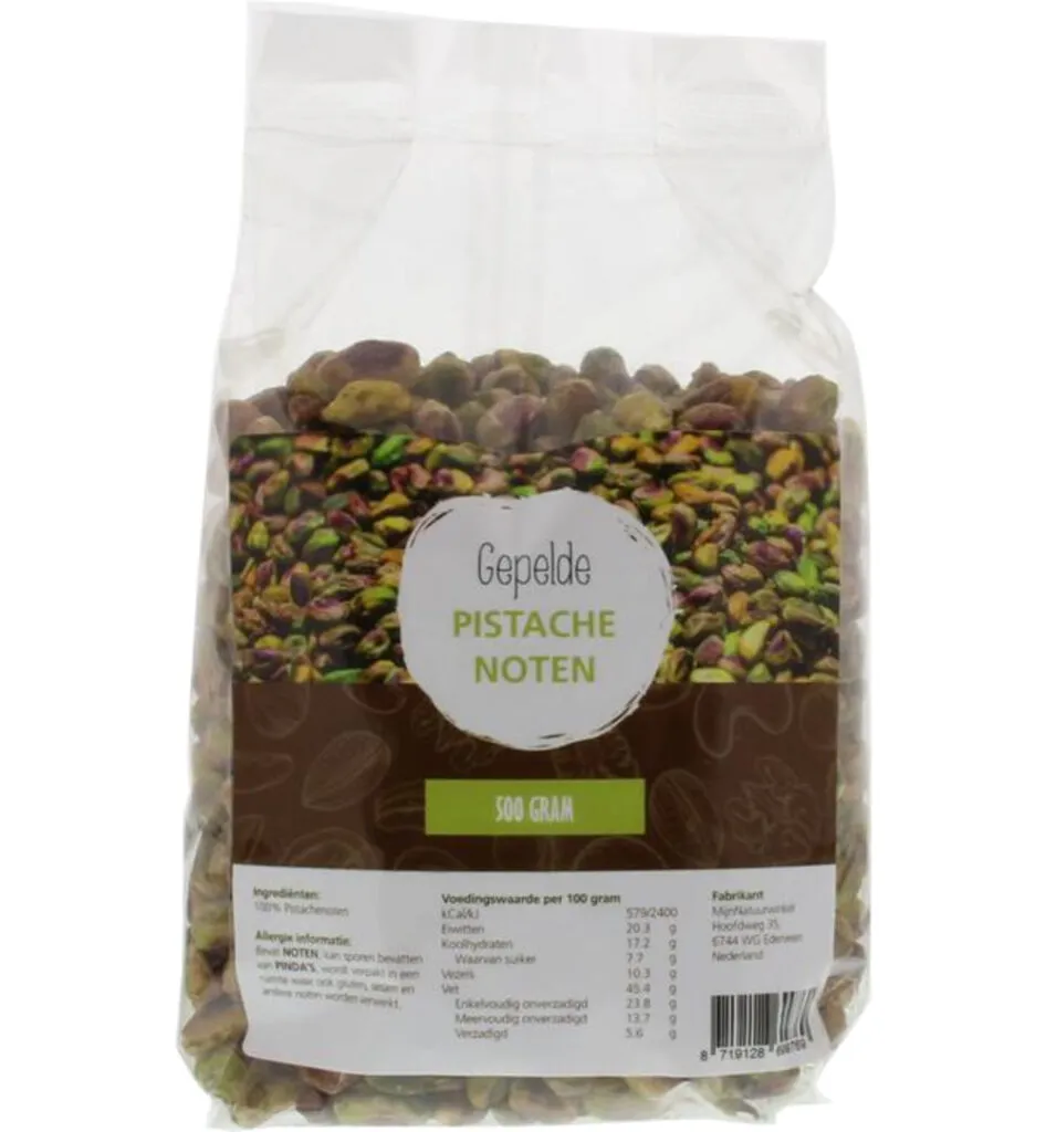 Mijnnatuurwinkel Gepelde Pistache Noten (500 gr)