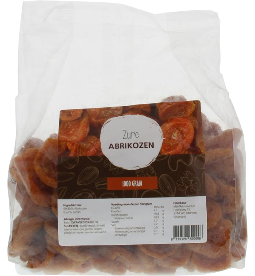 Mijnnatuurwinkel Zure Abrikozen (1000 gr)