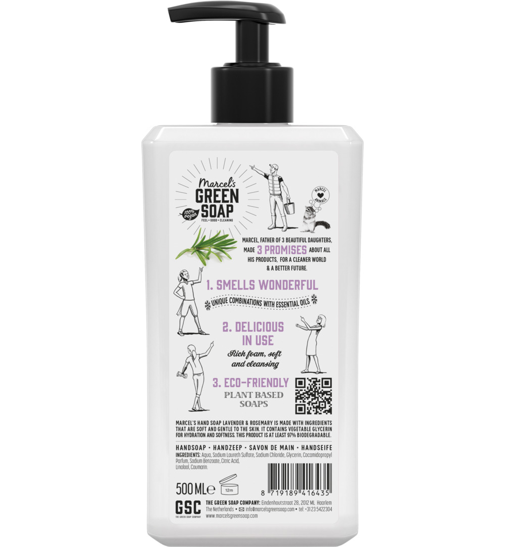 Marcel's Green Soap Handzeep lavender & rosemary (500 ml)