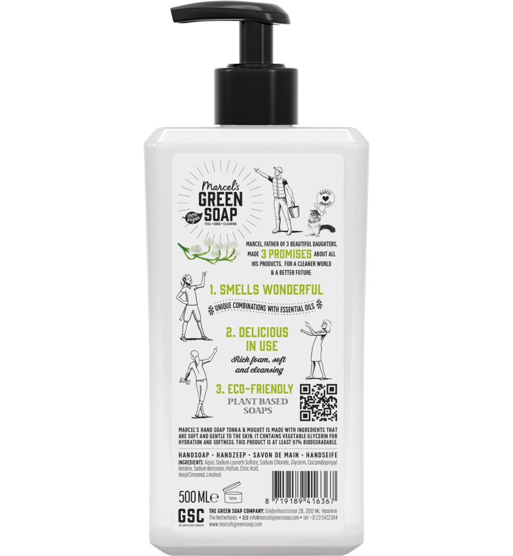 Marcel's Green Soap Handzeep tonka & muguet (500 ml)