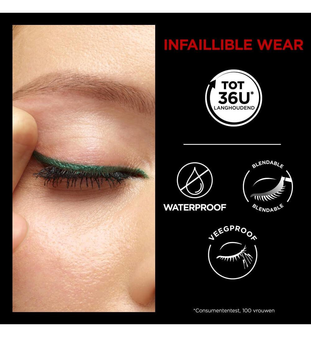 L'Oréal Paris infailliblegrip gel automatic eyeliner zwart (1 stuk) - image 3
