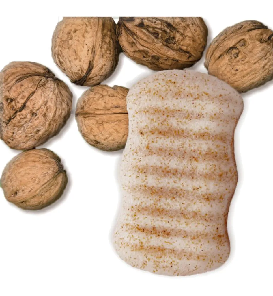 Ladygreen Sponge body crushed walnut (1 stuk)
