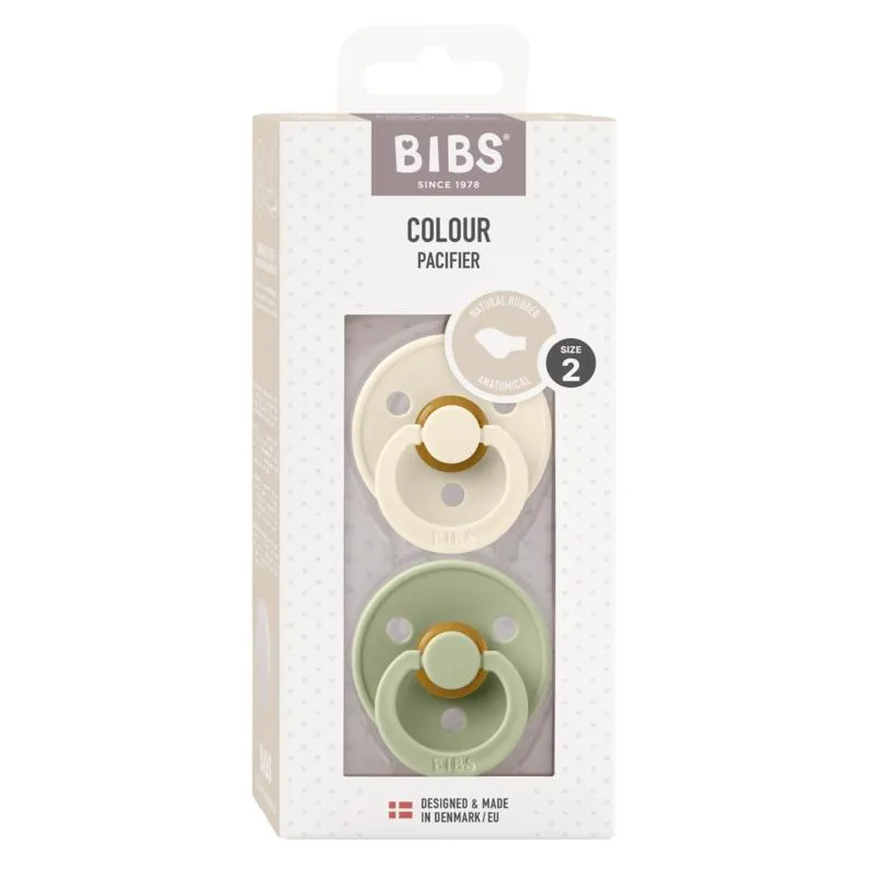 Bibs Fopspeen anatomical maat 2 ivo ry/sage (2 stuks)