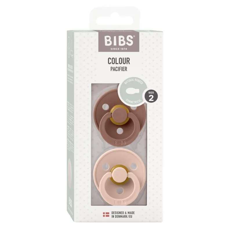 Bibs Fopspeen symmetrisch maat 2 bl ush/woodchuck (2 stuks)