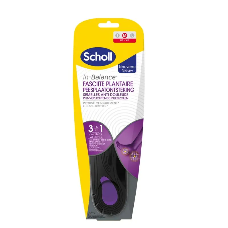Scholl In balance inlegzolen peesplaa tontsteking medium (1 paar)