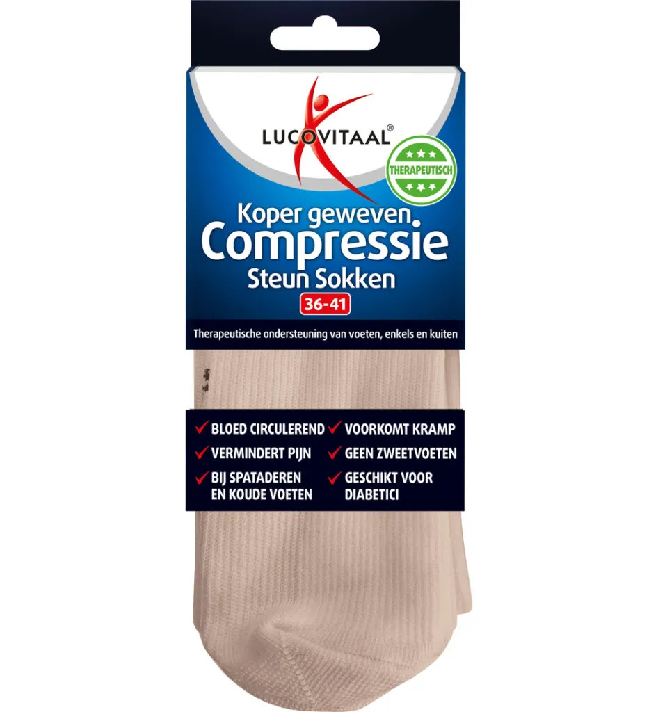 Lucovitaal Koper Compressie Sok 36-41 (1 paar)