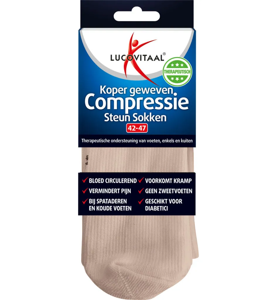 Lucovitaal Koper Compressie Sok 42-47 (1 paar)