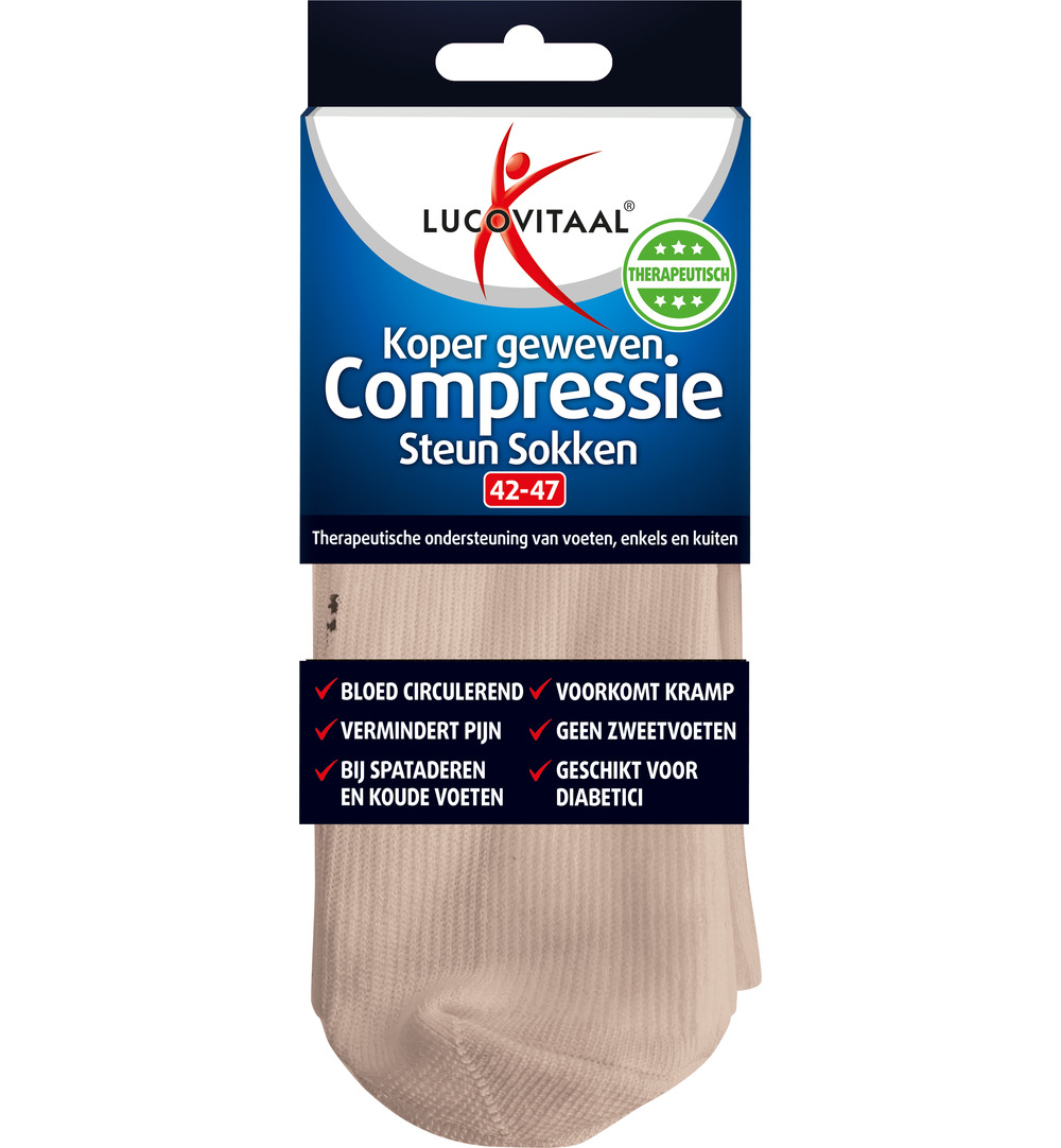 Lucovitaal Koper Compressie Sok 42-47 (1 paar)