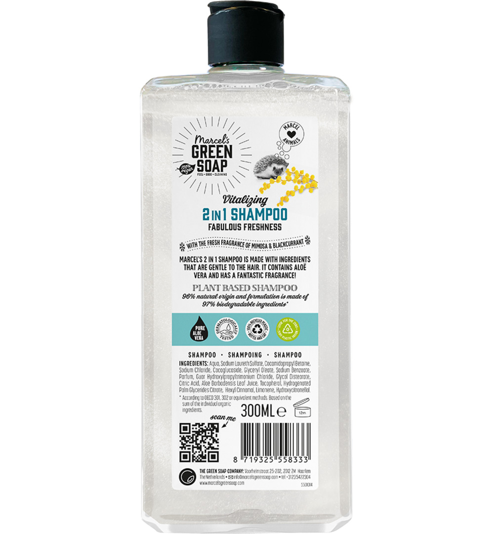 Marcel's Green Soap 2in1 Shampoo & Conditioner Mimosa en Zwarte Bes (300 ml)