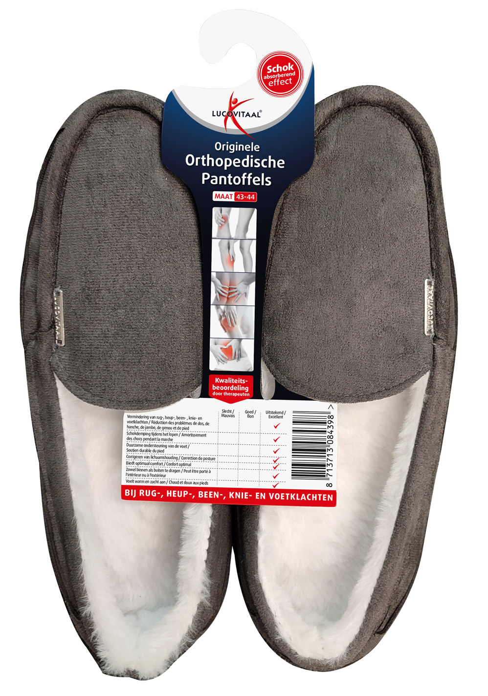 Lucovitaal Orth. Pantoffels 43-44 Hanger (1 paar)