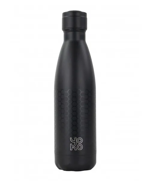 Yoko Drinkfles Zwart Graphite Isotherm 500ml (1 stuk)