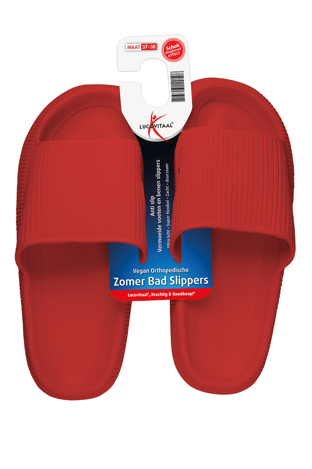 Zomer Badslipper 37-38 Rood (1 paar)