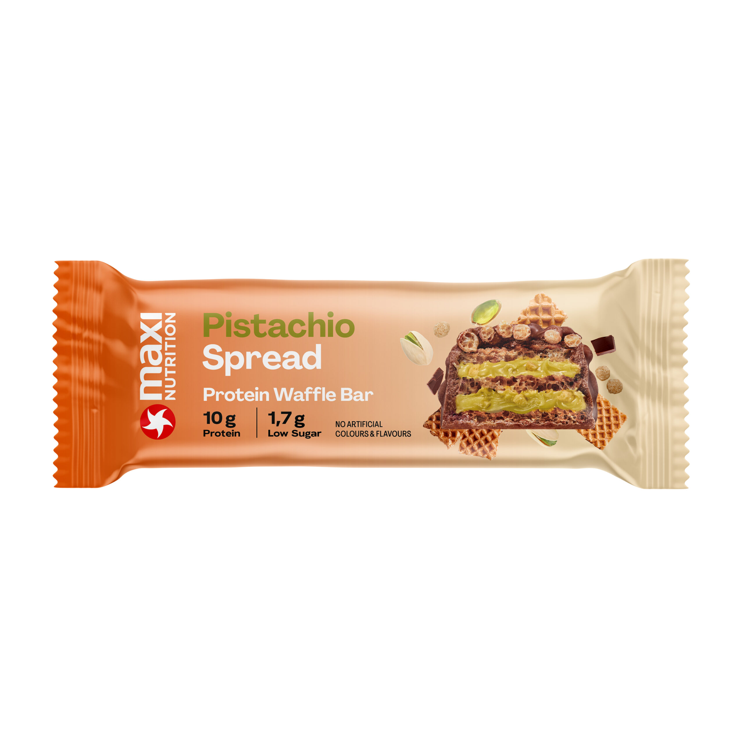 Maxi Nutrition Waffle Bar Pistachio (Dubai Chocolate) (40 gr)