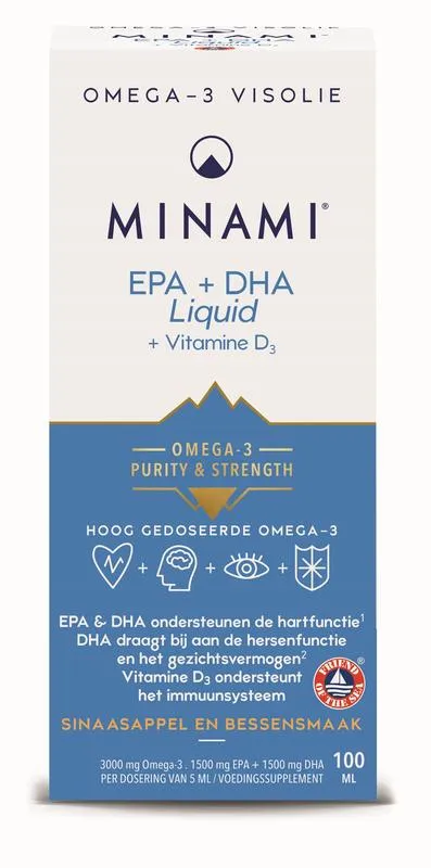 Minami Epa + Dha Liquid Vitamine D3 (100 ml)