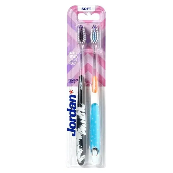 12x Jordan Tandenborstel Individual Reach Soft 2-pack (1 set)