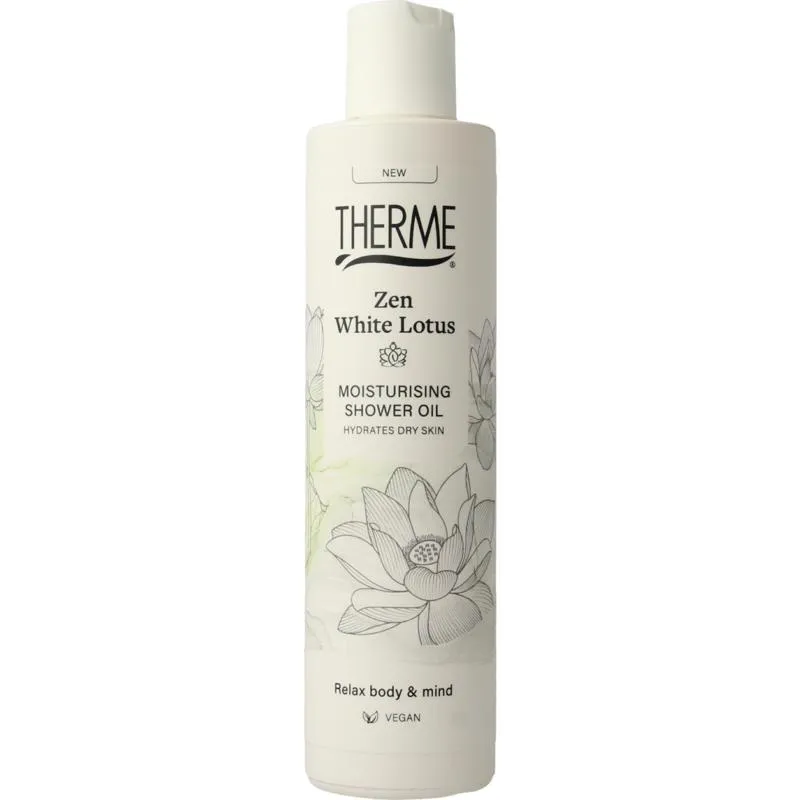 6x Therme Zen White Lotus Moisterising Shower Oil (250 ml)