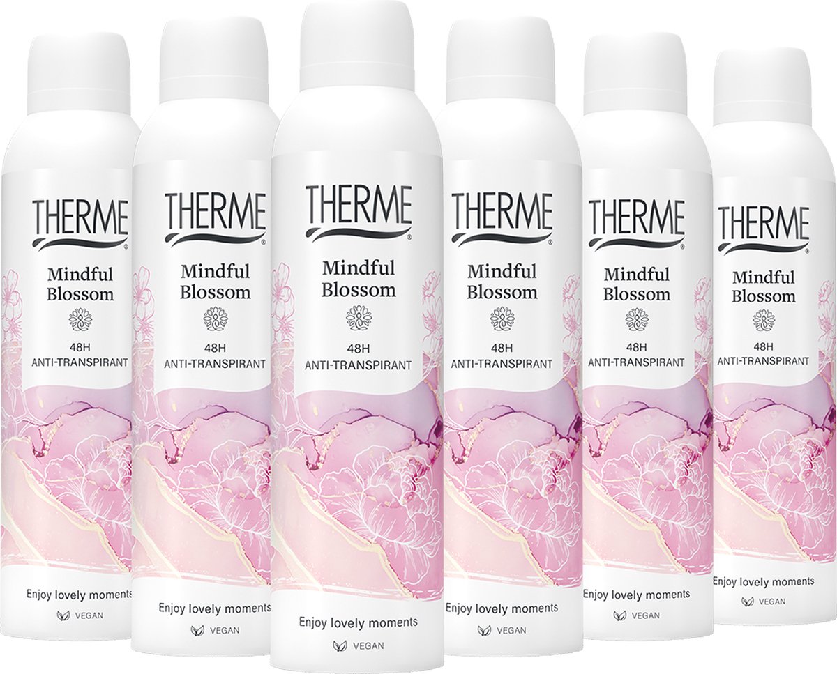 6x Therme Mindful blossom deodorant spray (150 ml)