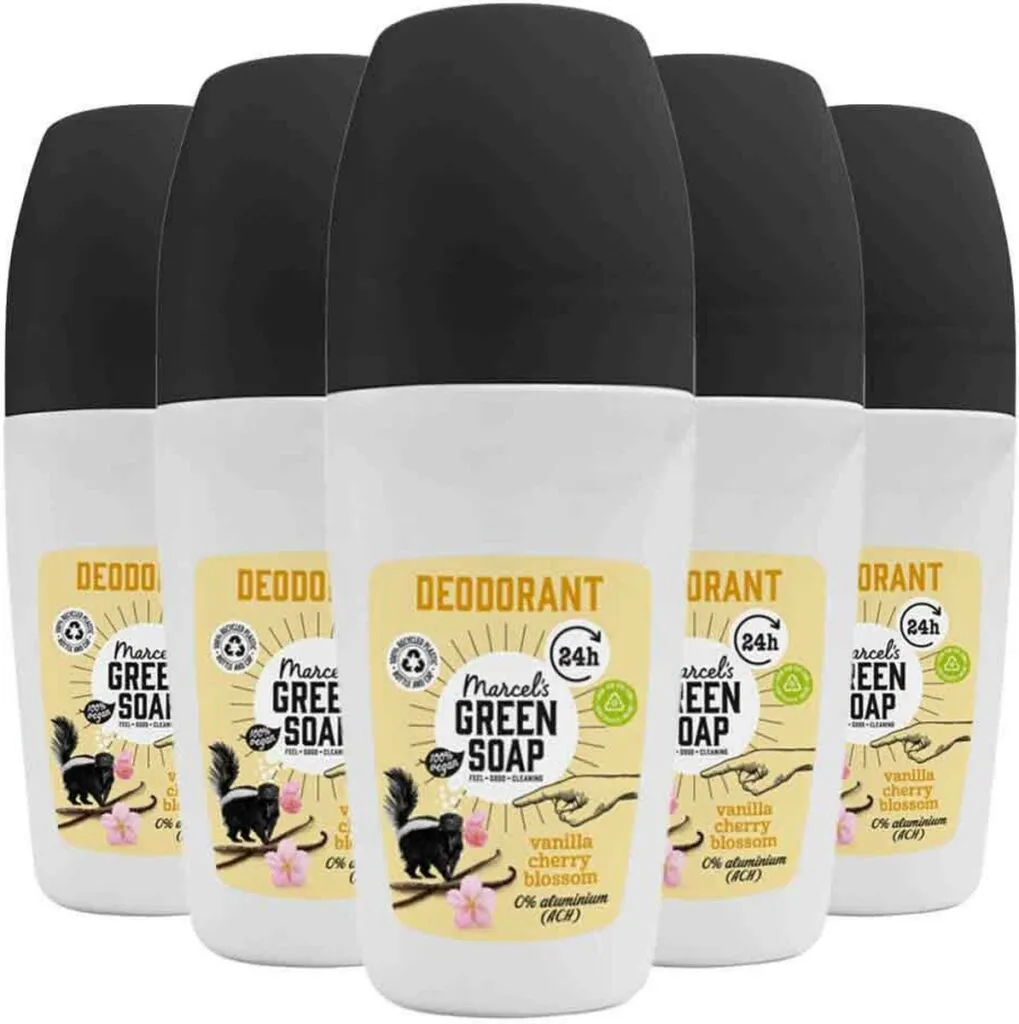 5x Marcel's Green Soap Deoroller Vanilla Cherryblossom (50 ml)