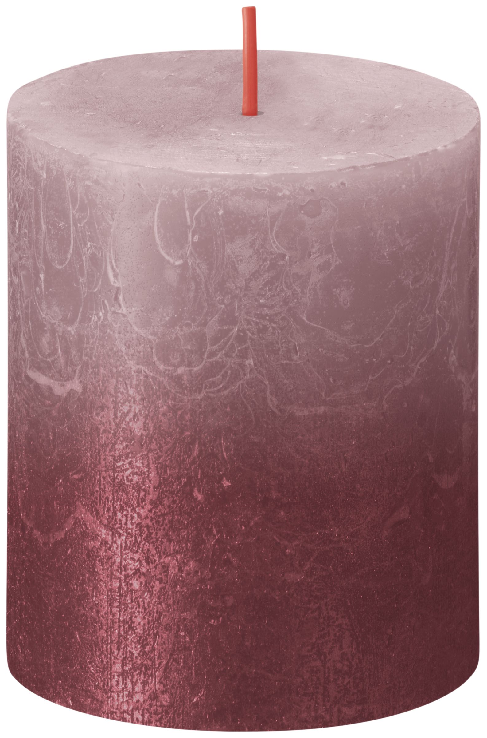 Bolsius Fading Metallic Rustiekkaars 80/68 Ash Rose + Red (1 stuk)