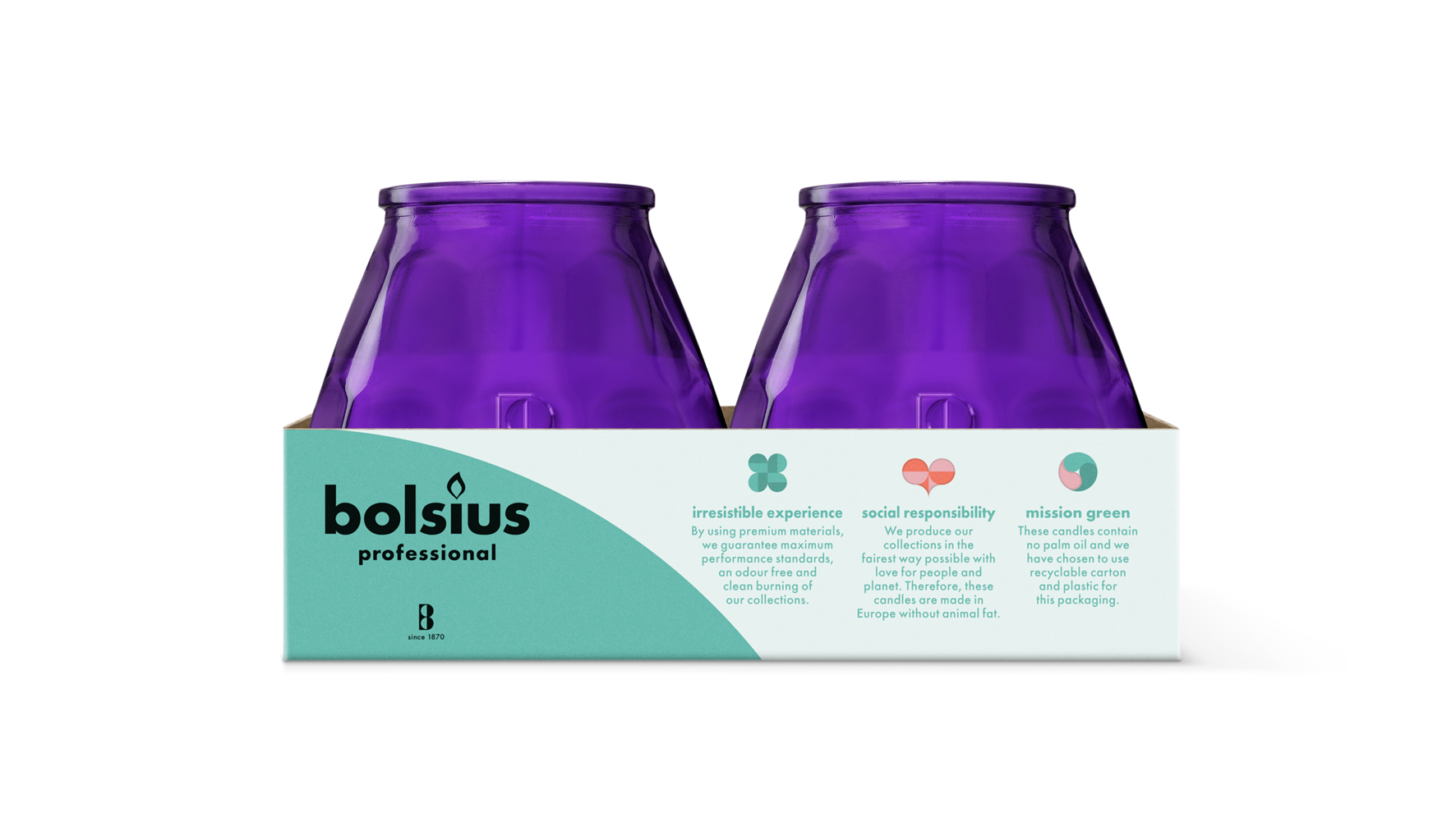 Bolsius Horeca Twilight 104/99 Paars (6 stuks) - image 2