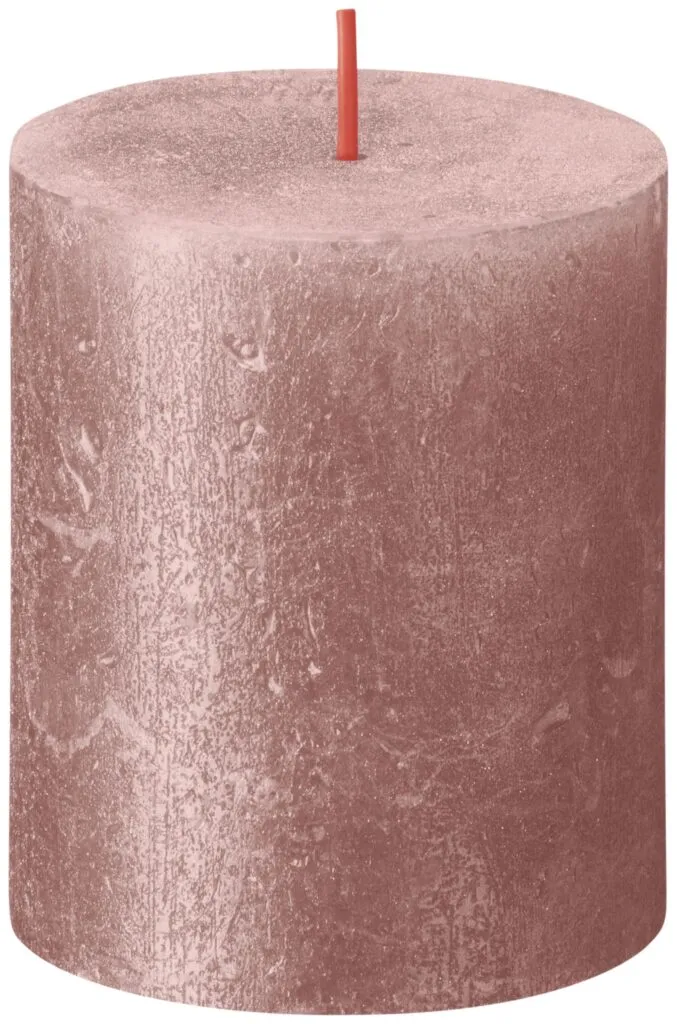 Bolsius Metallic Rustiekkaars 80/68 Roze (1 stuk)