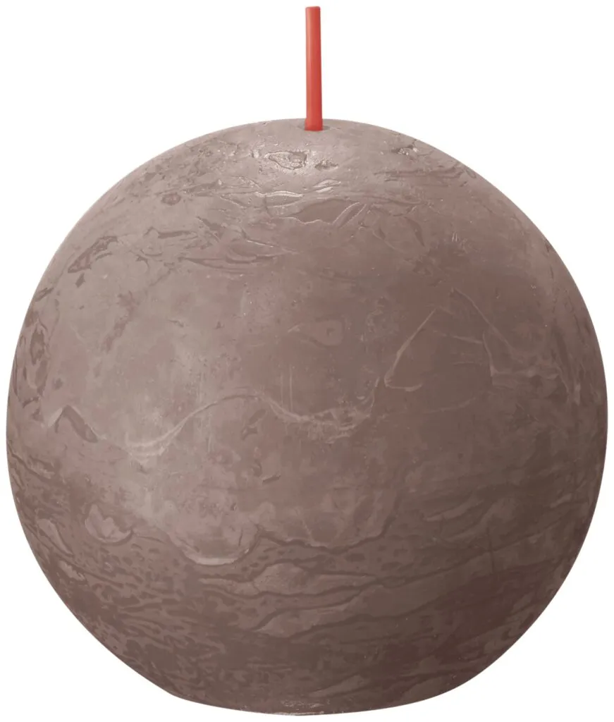 Bolsius Rustieke Bolkaars Ø76Mm Rustic Taupe (1 stuk)