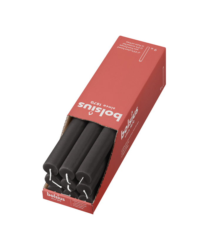 Bolsius Rustieke Tafelkaars 270/23 Sandygrey (9 stuks)