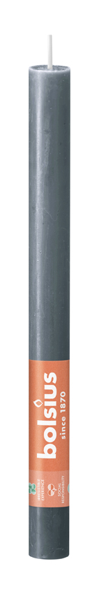 Bolsius Rustieke Tafelkaars 270/23 Slate Blue (9 stuks)