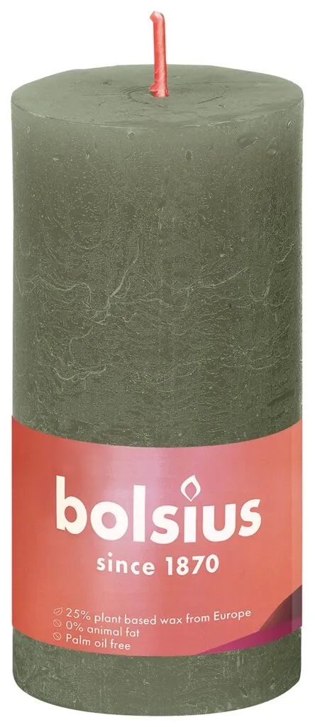Bolsius Rustiekkaars 100/50 Fresh Olive (1 stuk)