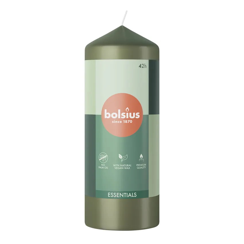 Bolsius Stompkaars 150/58 Olivegreen (1 stuk)