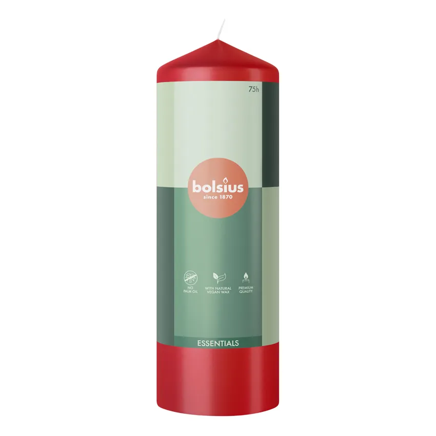 Bolsius Stompkaars 200/68 Delicate Red (1 stuk)