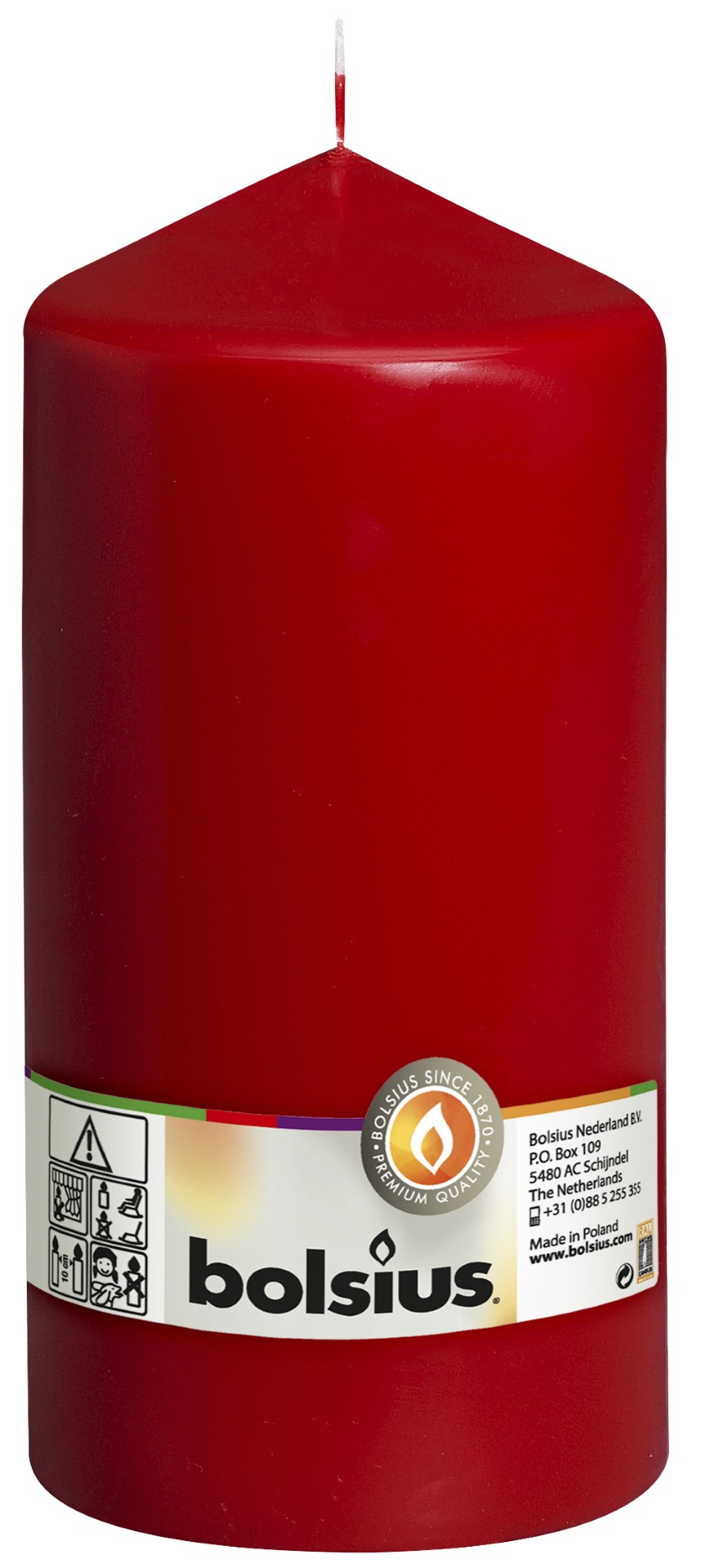 Bolsius Stompkaars 200/98 Rood (1 stuk)