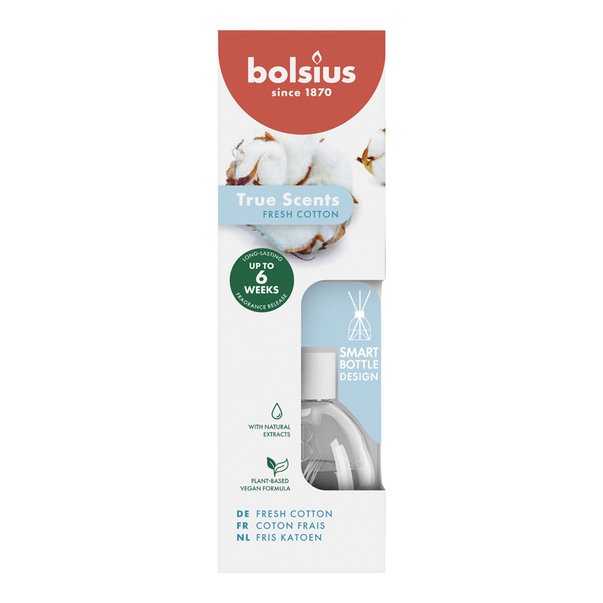 Bolsius True Scents geurverspreider Fresh Cotton (60 ml)
