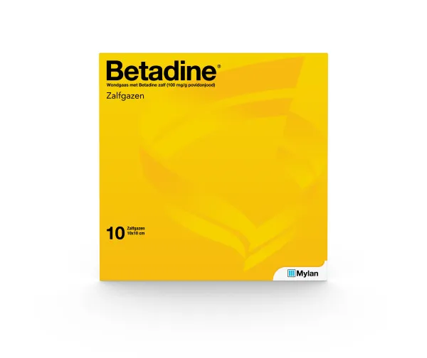 Betadine Zalfgazen 10x10 cm (10 stuks)