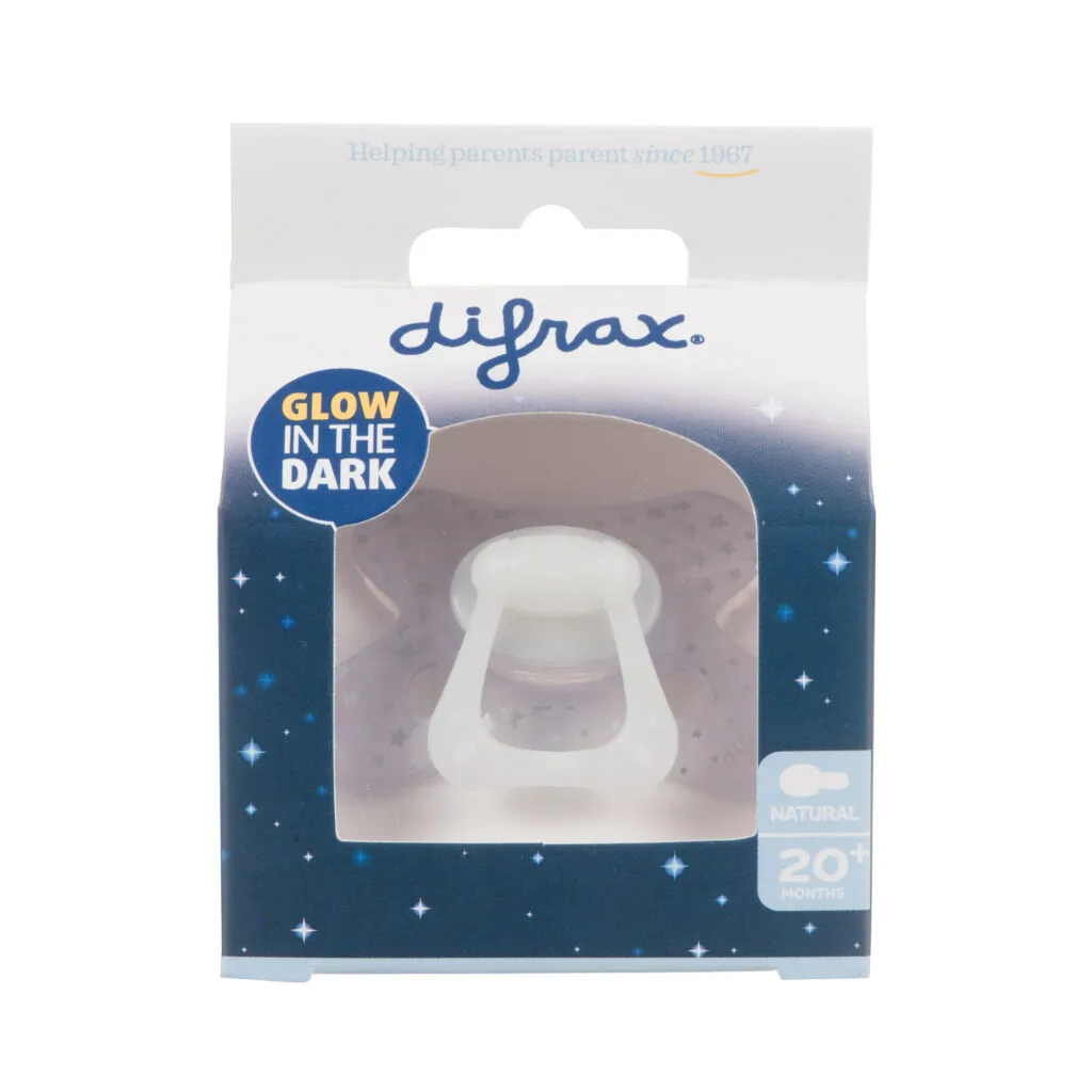 Difrax Fopspeen Natural Glow in de Dark 18+ Maand (1 stuk)