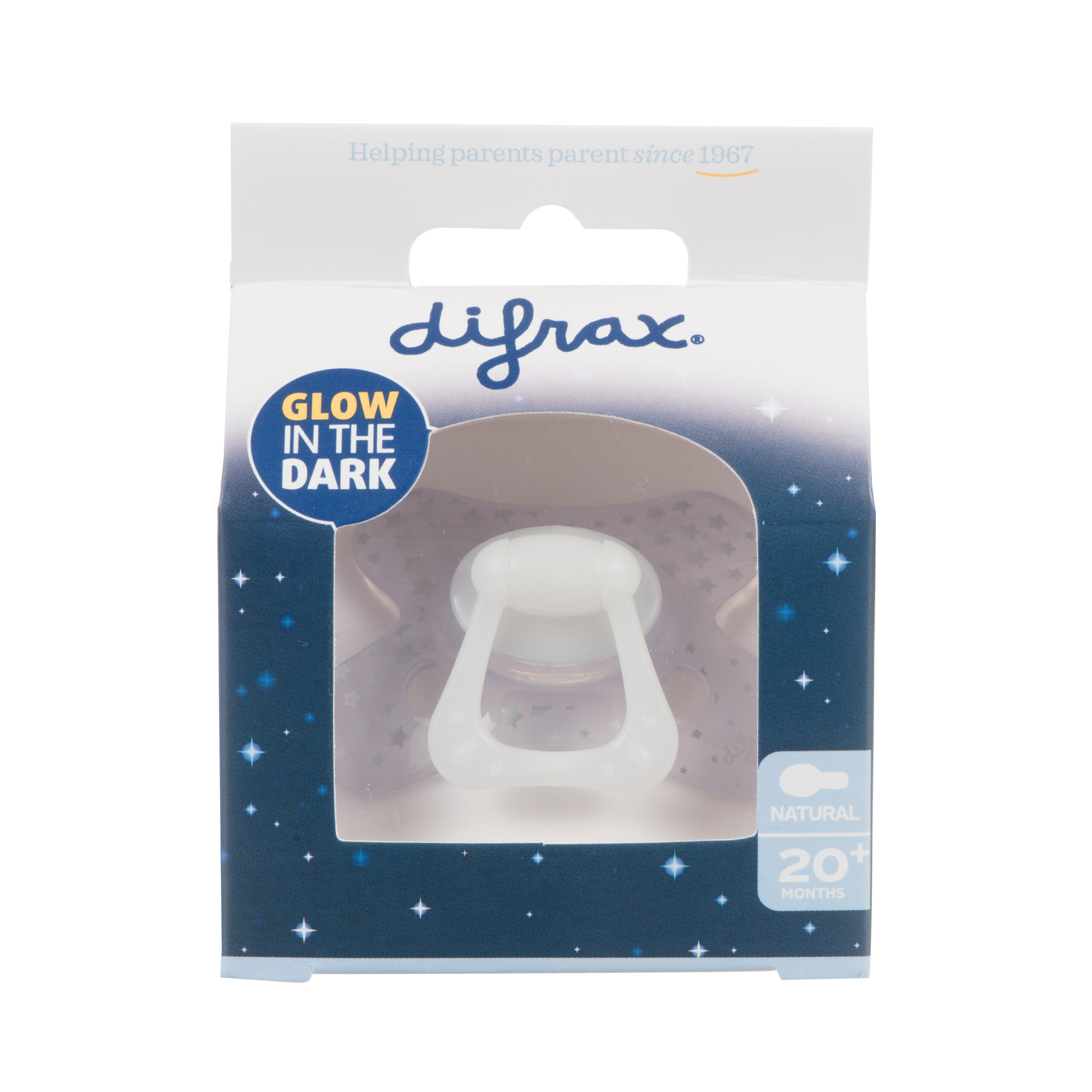 Difrax Fopspeen Natural Glow in de Dark 18+ Maand (1 stuk)