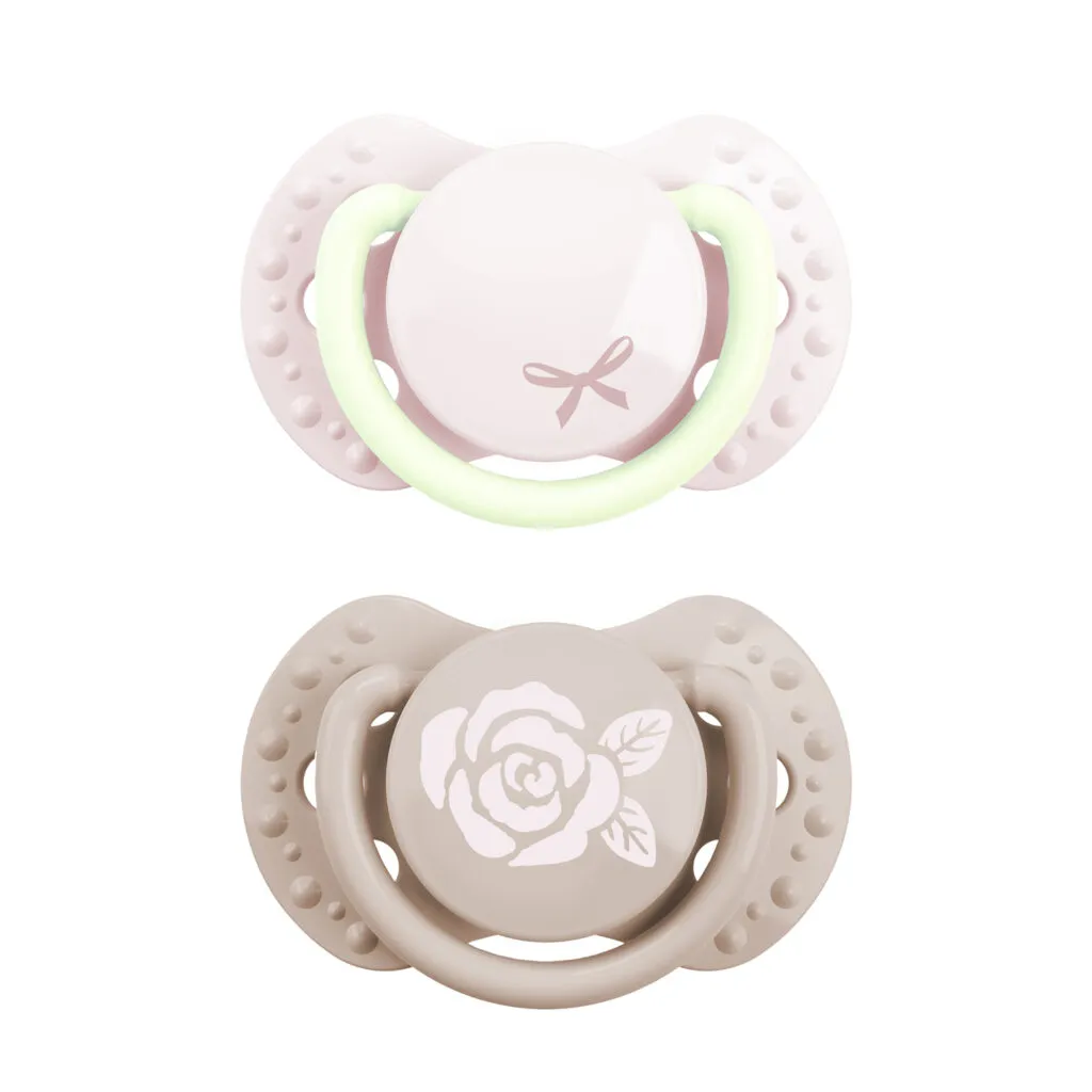 Difrax Fopspeen Dynamic Newborn Pink (2 stuk)