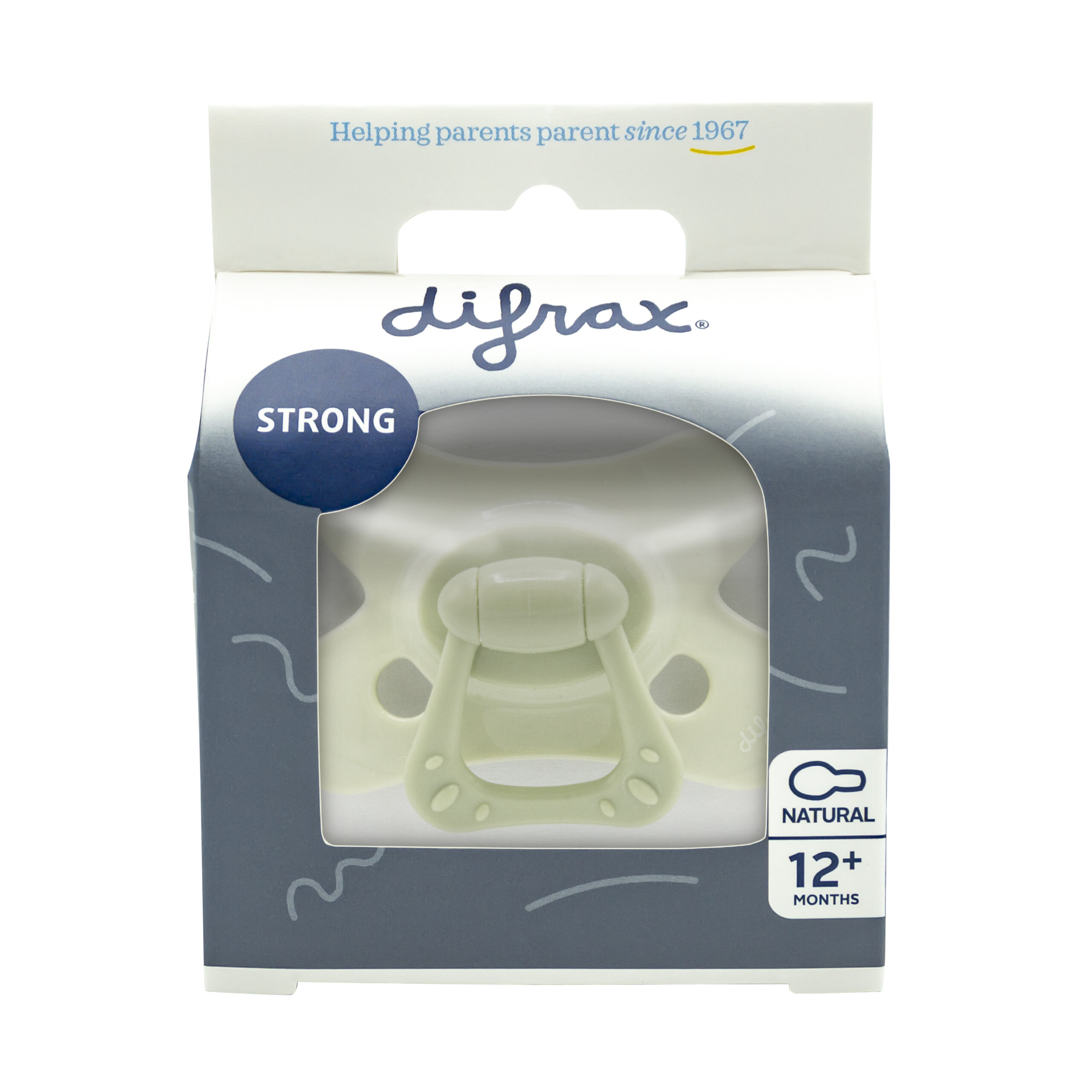Difrax Fopspeen Natural 12 maand Siliconen Lime (1 stuk)
