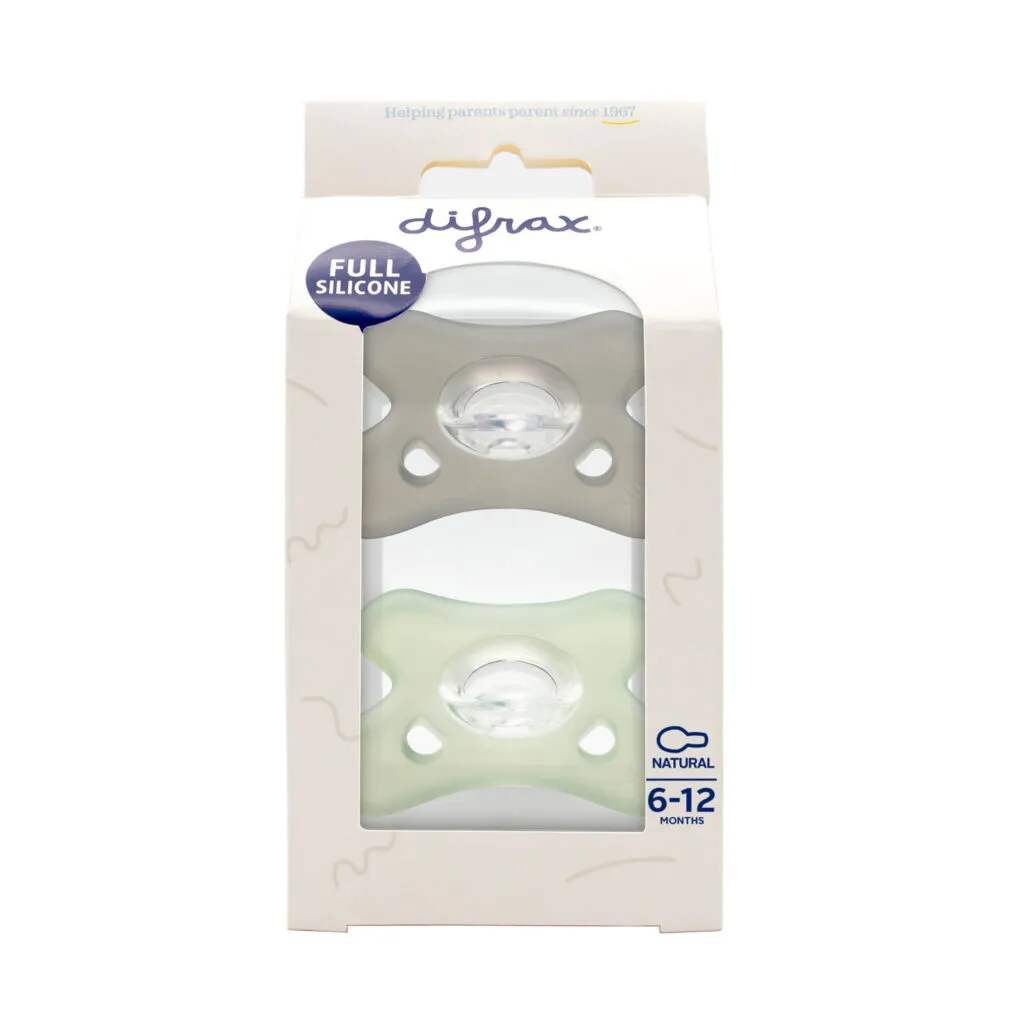 Difrax Fopspeen Natural 6-12 maand Siliconen Stone (2 stuk)