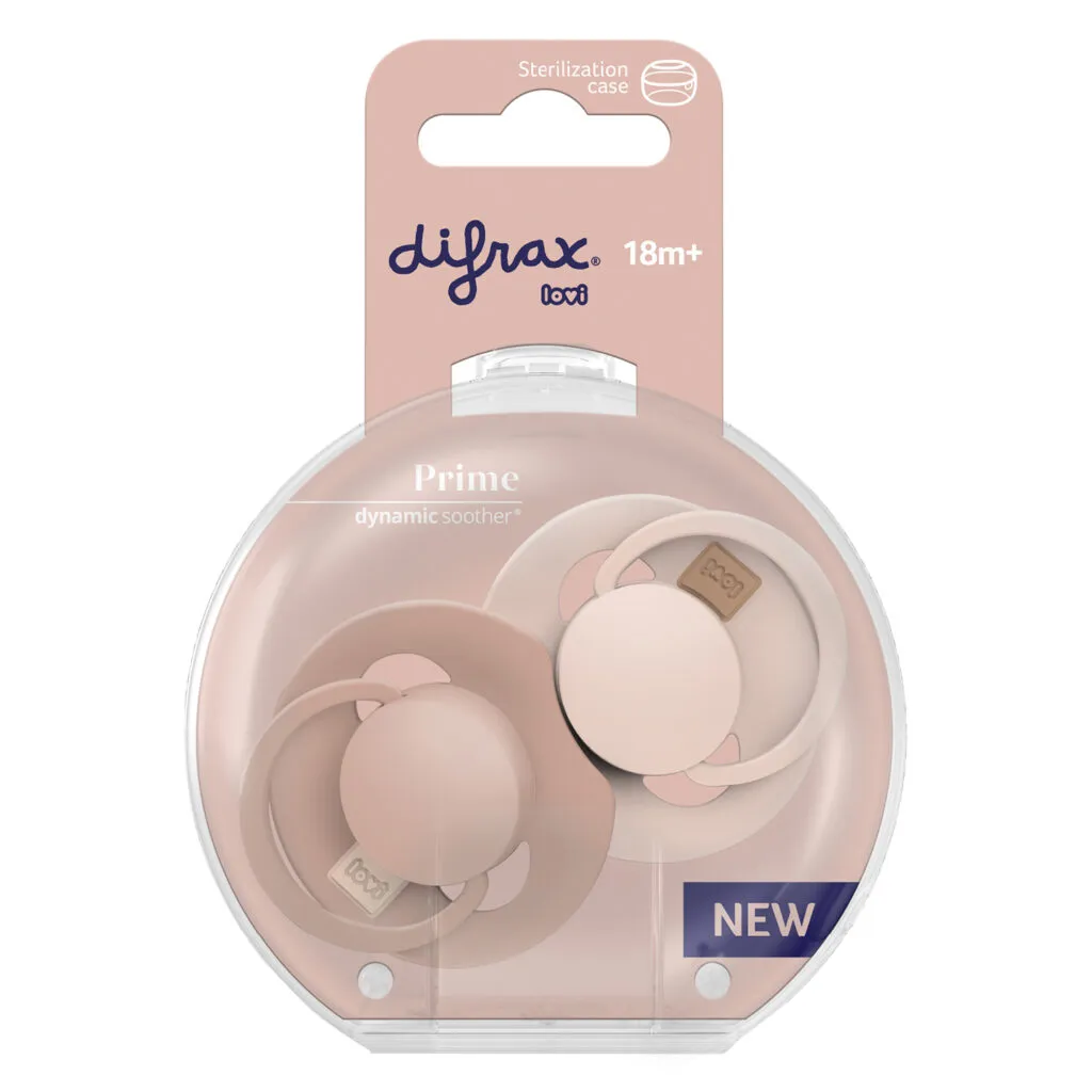 Difrax Lovi Fopspeen 18 maand Nude/Blush (2 stuk)