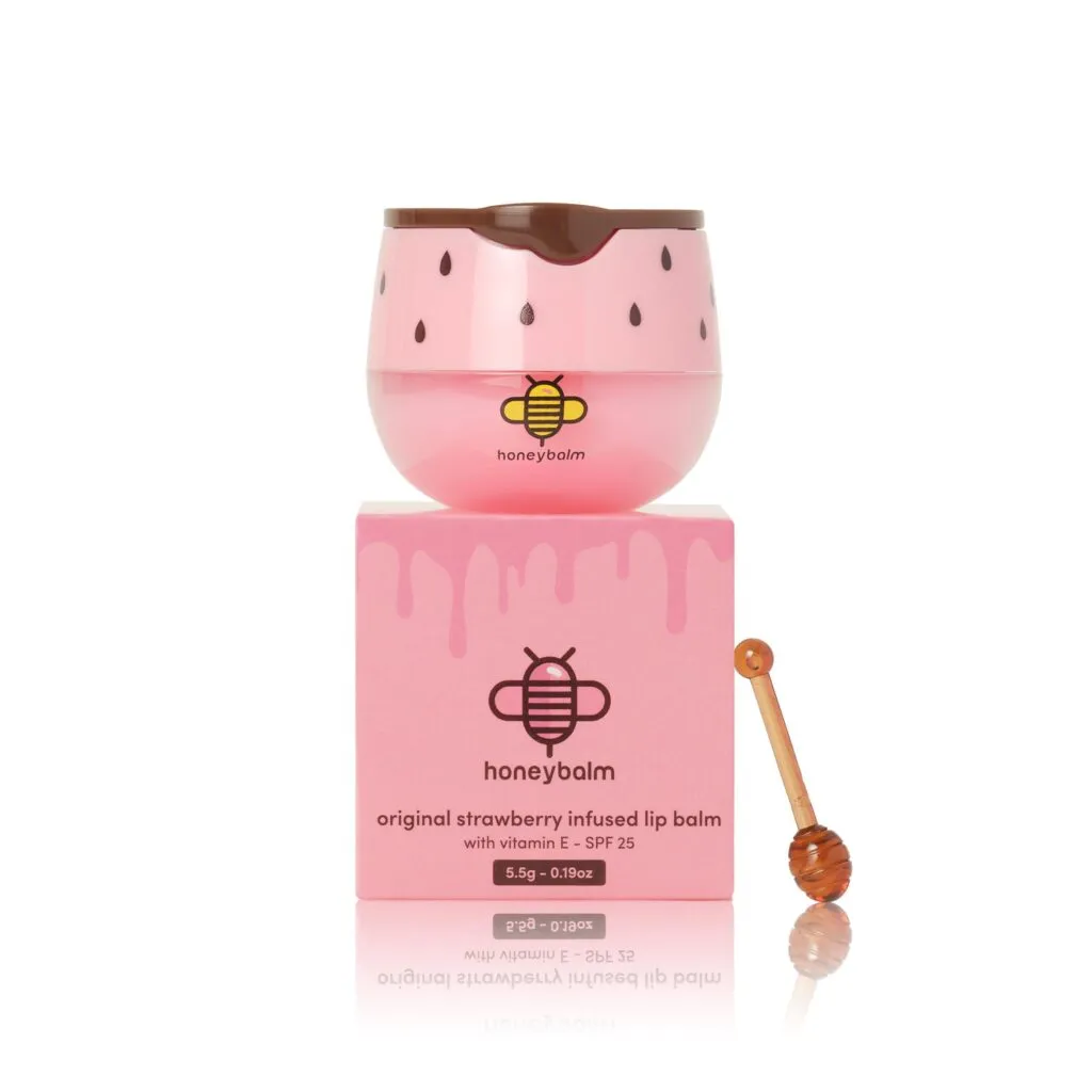 Honeybalm Lippenbalsem Strawberry + SPF25 (1 stuk)